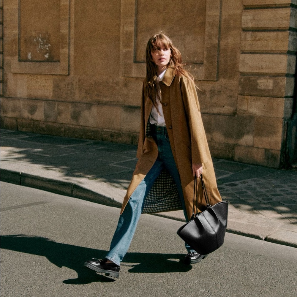 Sezane Clyde Trench Coat in Camel - Picture 4 of 10